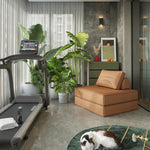 Cozy Khaki Gray Sofa - Cotton-Linen Blend, Perfect for Modern Living Rooms fsq-1421