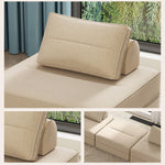 Cozy Khaki Gray Sofa - Cotton-Linen Blend, Perfect for Modern Living Rooms fsq-1421
