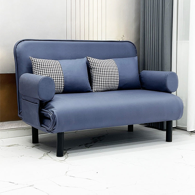 Stylish Leathaire Sofa in Blue, Orange, and Gray for Modern Living Rooms fsq-1422