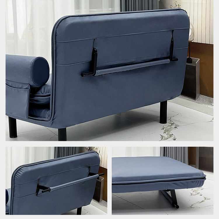 Stylish Leathaire Sofa in Blue, Orange, and Gray for Modern Living Rooms fsq-1422