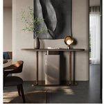 Sleek Modern Cabinet with PU Leather & Black Walnut Wood - Stylish Storage Solution for Any Home fsu-5240