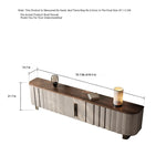 Sleek PU Leather TV Stand with Black Walnut Wood Finish - Modern Multi-Layer Board Design for Stylish Living Rooms fsu-5245
