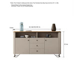 Stylish PU Leather Cabinet with Ash Wood Top – Modern Storage Solution for Any Room! fsu-5249