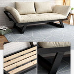 Premium Modern Sofa - Light Gray, Black, Khaki, Blue, Dark Brown - Pine Wood Frame, Cotton-Linen Upholstery fsx-1000