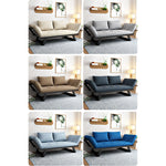 Premium Modern Sofa - Light Gray, Black, Khaki, Blue, Dark Brown - Pine Wood Frame, Cotton-Linen Upholstery fsx-1000
