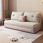 Versatile Multi-Color Suede Fabric Sofa: Stylish Orange, Beige, Light Brown, Pink, Green, Blue & Dark Gray Options fsx-1016