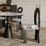 Contemporary Ash Wood Dining Chair with Unique Backrest Design ful-4444