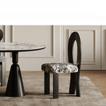 Contemporary Ash Wood Dining Chair with Unique Backrest Design ful-4444