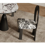 Contemporary Ash Wood Dining Chair with Unique Backrest Design ful-4444