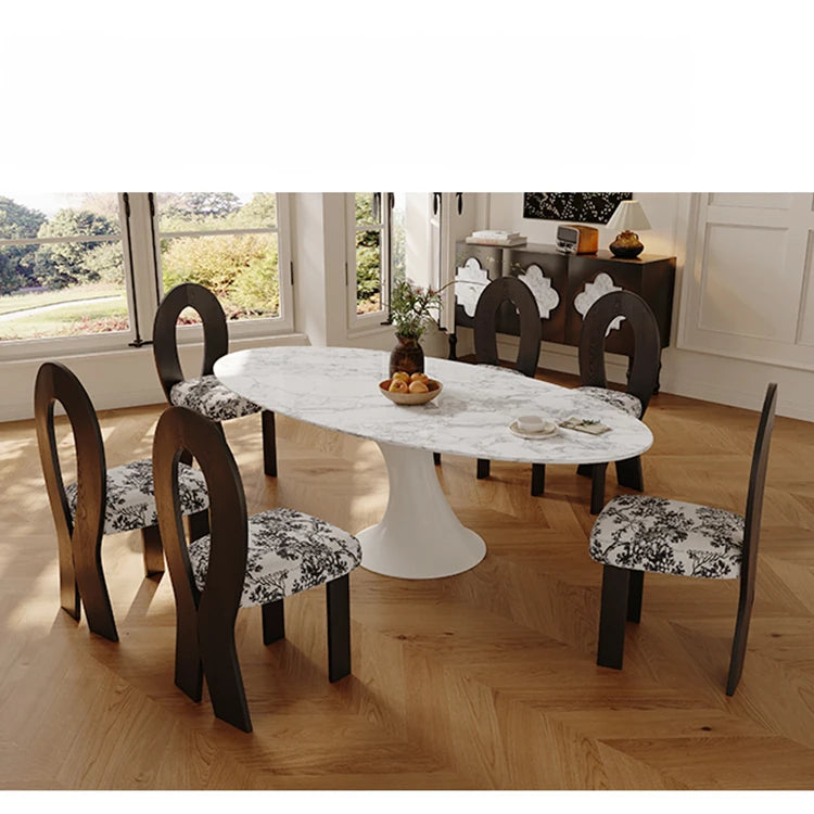 Contemporary Ash Wood Dining Chair with Unique Backrest Design ful-4444