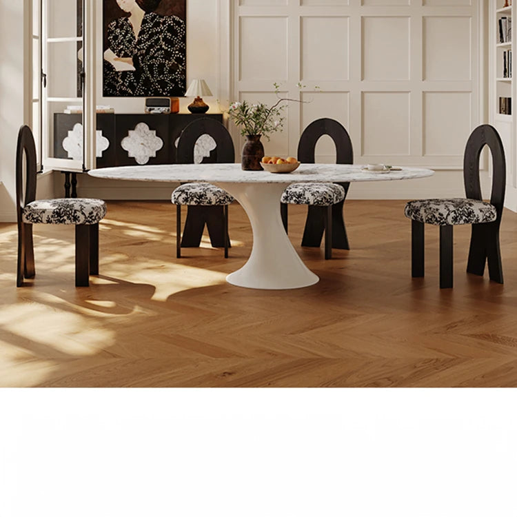 Contemporary Ash Wood Dining Chair with Unique Backrest Design ful-4444