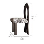 Contemporary Ash Wood Dining Chair with Unique Backrest Design ful-4444