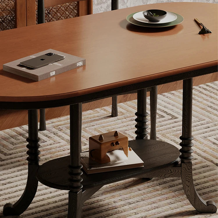 Elegant Cherry and Ash Wood Dining Table - Timeless Craftsmanship for Your Home ful-4454