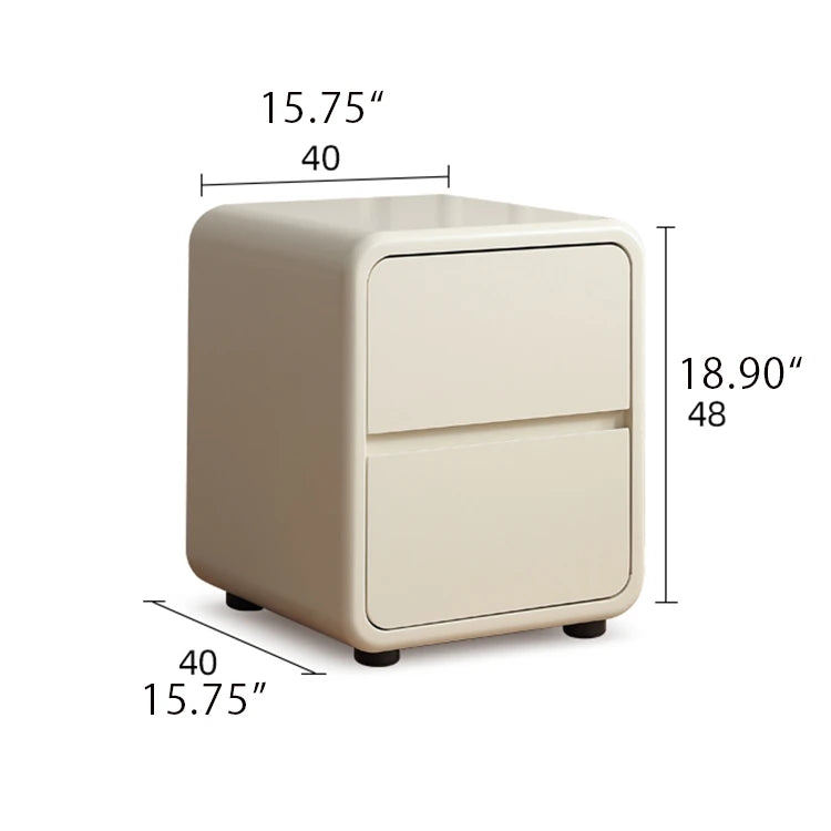 Sleek Ash Wood Bedside Cupboard with Stainless Accents - Modern Storage Solution ful-4463