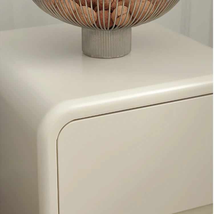 Sleek Ash Wood Bedside Cupboard with Stainless Accents - Modern Storage Solution ful-4463