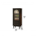 Elegant Tempered Glass Cabinet – Modern Black Storage Solution for Your Home fvp-4589
