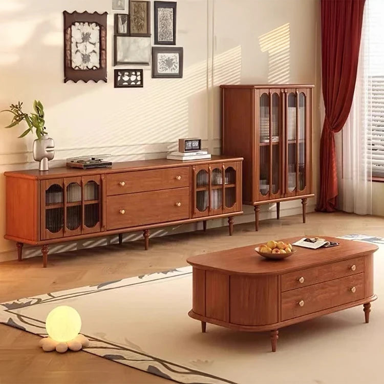 Mid-Century Modern Coffee Table with Elegant Design and Ample Storage fvp-4590