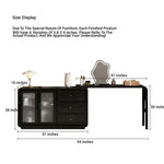 Stylish Black Glass-Cabinet with Three Spacious Drawers – Ultimate Storage Solution! fvp-4596