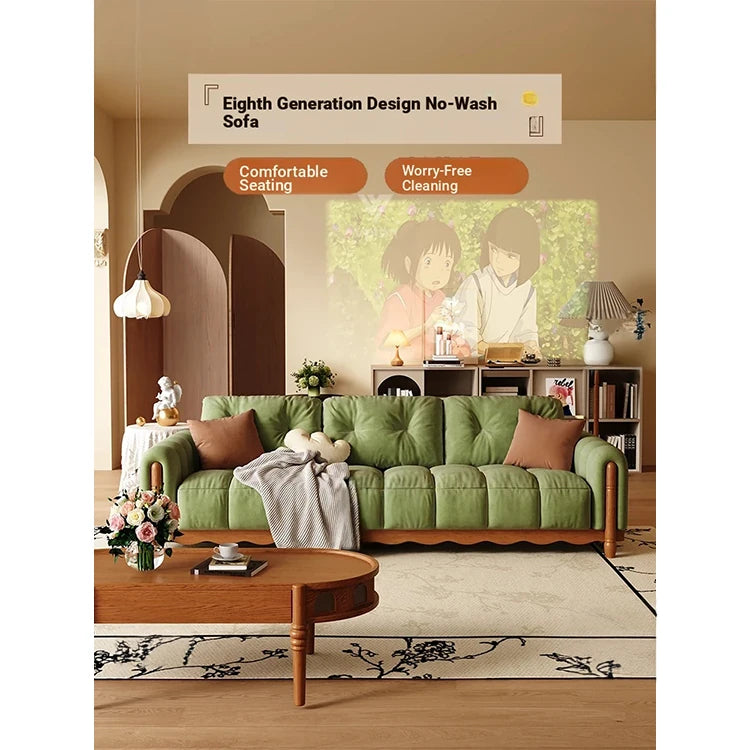 Comfortable Eighth Generation Design Sofa with Ash Wood Frame – No-Wash Convenience & Modern Style fvp-4598