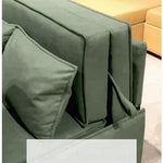 Elegant Green Faux Leather Sofa with Solid Wood Frame fwlp-936