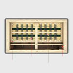 Stylish Beige Faux Leather Sofa with Elegant Pine Wood Frame fwlp-939