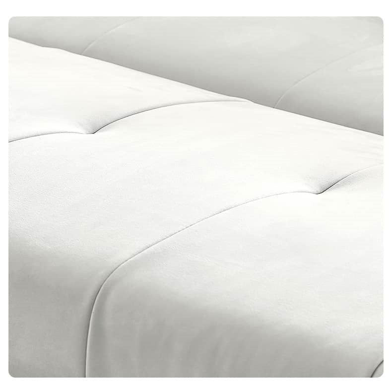 Elegant Beige-Green Khaki Pine Wood Suede Sofa - Luxurious Comfort for Your Living Space fwlp-940