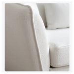 Beige Solid Wood Sofa - Elegant and Durable Living Room Furniture fwlp-941