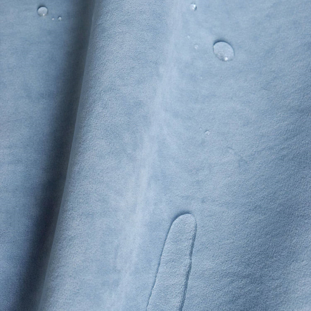 Chic Light Gray Blue Sofa - Solid Wood Frame & Premium Leathaire Upholstery fwlp-944