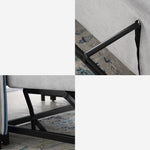 Chic Light Gray Blue Sofa - Solid Wood Frame & Premium Leathaire Upholstery fwlp-944