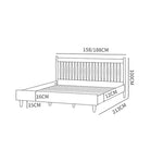 Elegant Beech Wood Bed Frame With Sturdy Metal Support fxgmz-583