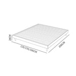 Stunning Beech Wood Metal Platform Bed - Natural Warm Tones for Stylish Bedrooms fxgmz-585