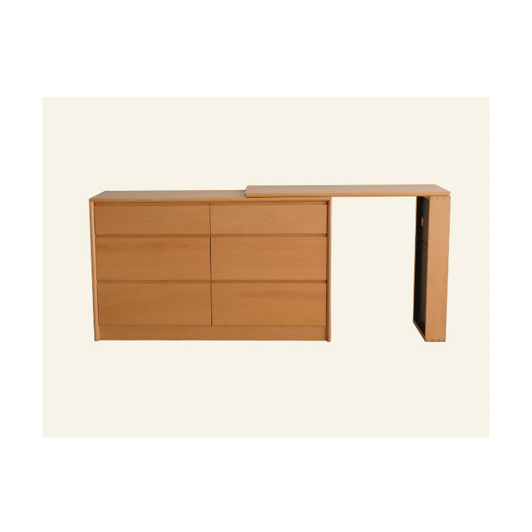 Elegant Beech Wood Vanity Table with Multi-Layer Board Design fxgmz-591