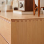 Elegant Beech Wood Vanity Table with Multi-Layer Board Design fxgmz-591