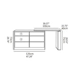 Elegant Beech Wood Vanity Table with Multi-Layer Board Design fxgmz-591