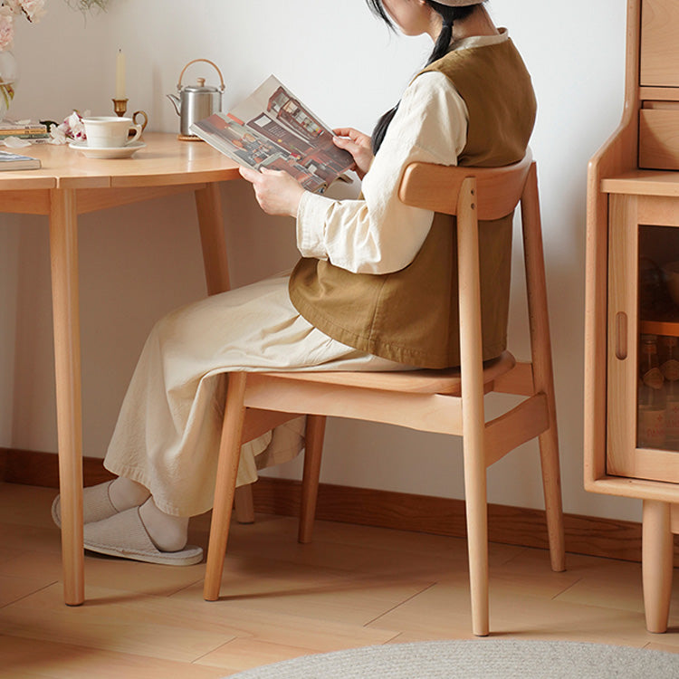 Beech Wood Chair in Natural Finish - Elegant and Timeless Design fxgmz-593