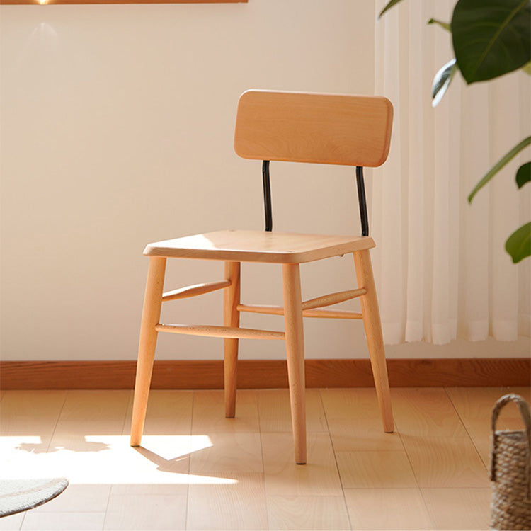 Sleek Beech Wood Chair in Natural Wood Finish – Modern and Durable Seating fxgmz-595