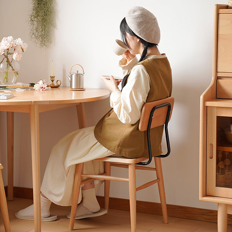 Sleek Beech Wood Chair in Natural Wood Finish – Modern and Durable Seating fxgmz-595