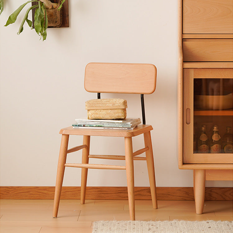 Sleek Beech Wood Chair in Natural Wood Finish – Modern and Durable Seating fxgmz-595