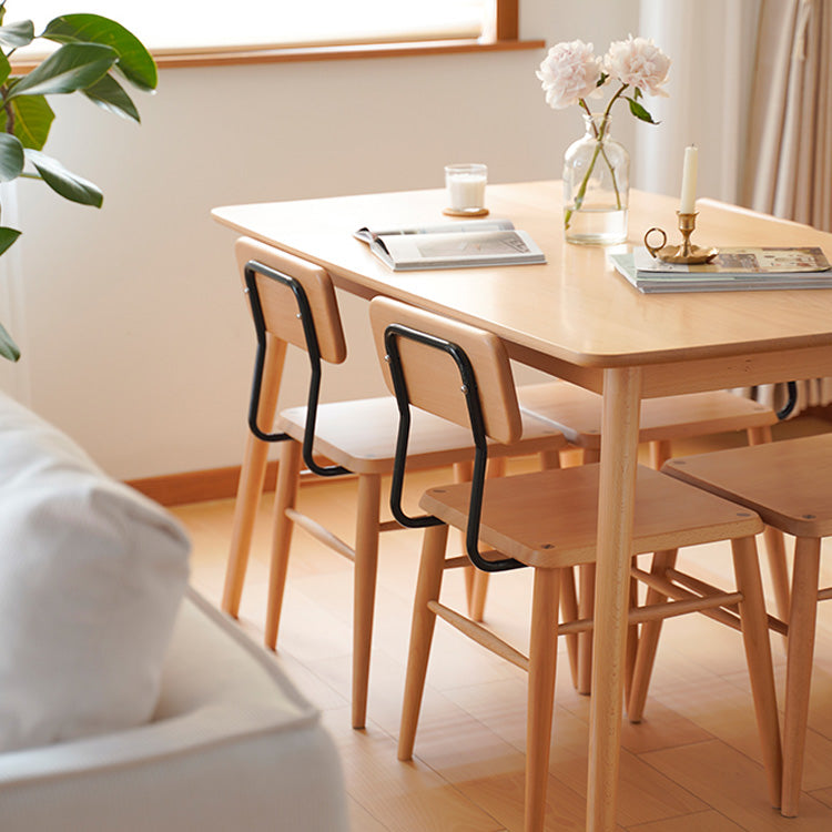 Sleek Beech Wood Chair in Natural Wood Finish – Modern and Durable Seating fxgmz-595