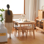 Sleek Beech Wood Chair in Natural Wood Finish – Modern and Durable Seating fxgmz-595