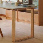 Stylish Multi-Layer Wood Dining Table with Elegant Natural Sintered Stone Top fxgmz-599