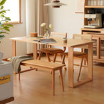 Stunning Natural Beech Wood Table - Elegant and Durable Furniture Piece fxgmz-600