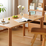 Stunning Natural Beech Wood Table - Elegant and Durable Furniture Piece fxgmz-600