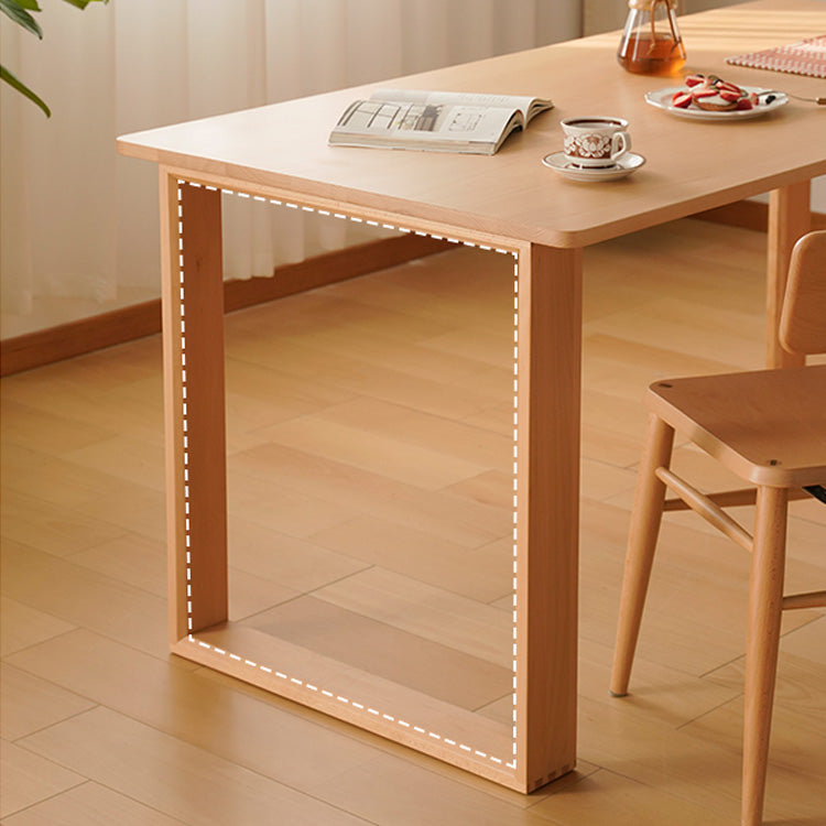 Stunning Natural Beech Wood Table - Elegant and Durable Furniture Piece fxgmz-600