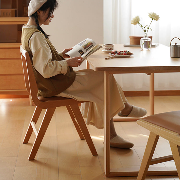 Stunning Natural Beech Wood Table - Elegant and Durable Furniture Piece fxgmz-600