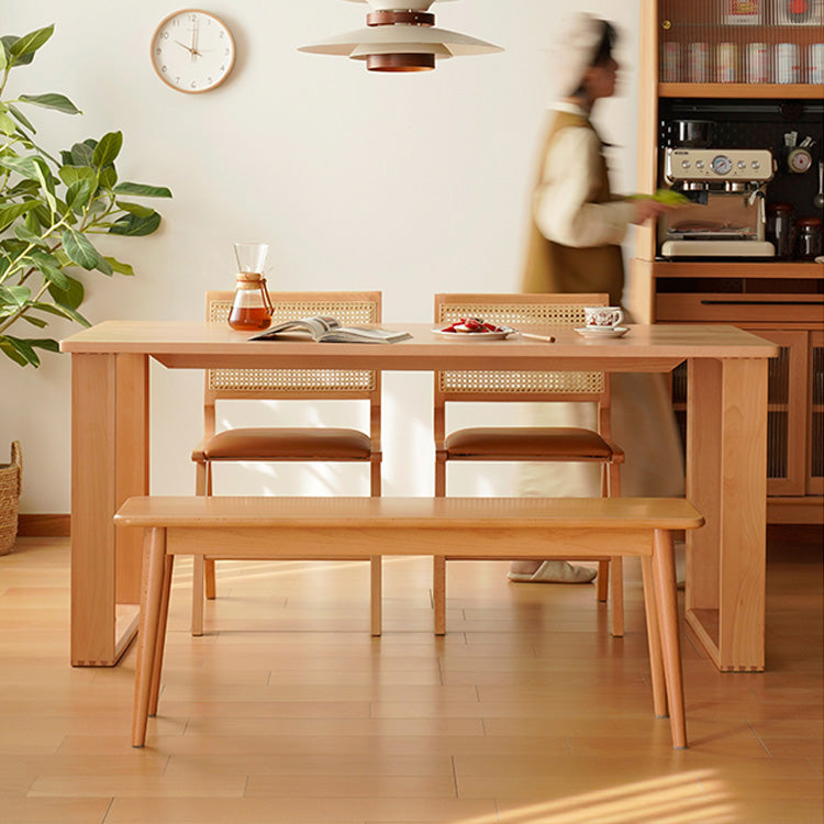 Stunning Natural Beech Wood Table - Elegant and Durable Furniture Piece fxgmz-600