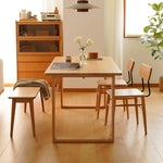 Stunning Natural Beech Wood Table - Elegant and Durable Furniture Piece fxgmz-600