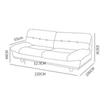 Luxurious Off White Sofa with Beech Wood Frame and Goose Down Silicon Fill in Techno Fabric fxgmz-603