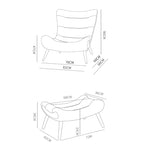 Handcrafted Green and White Oak Wood Chair for Elegant Living Spaces fxgmz-606