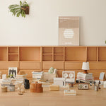 Stylish Beech Wood Multi-Layer Board Cabinet - Natural Wood Finish fxgmz-608